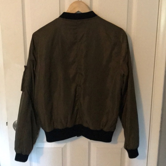 Love Tree bomber jacket green rose gold zippers - Picture 4 of 4